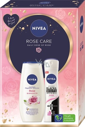Kazeta Nivea Rose Care spg 250ml + sprej - Kosmetika Pro muže Dárkové kazety